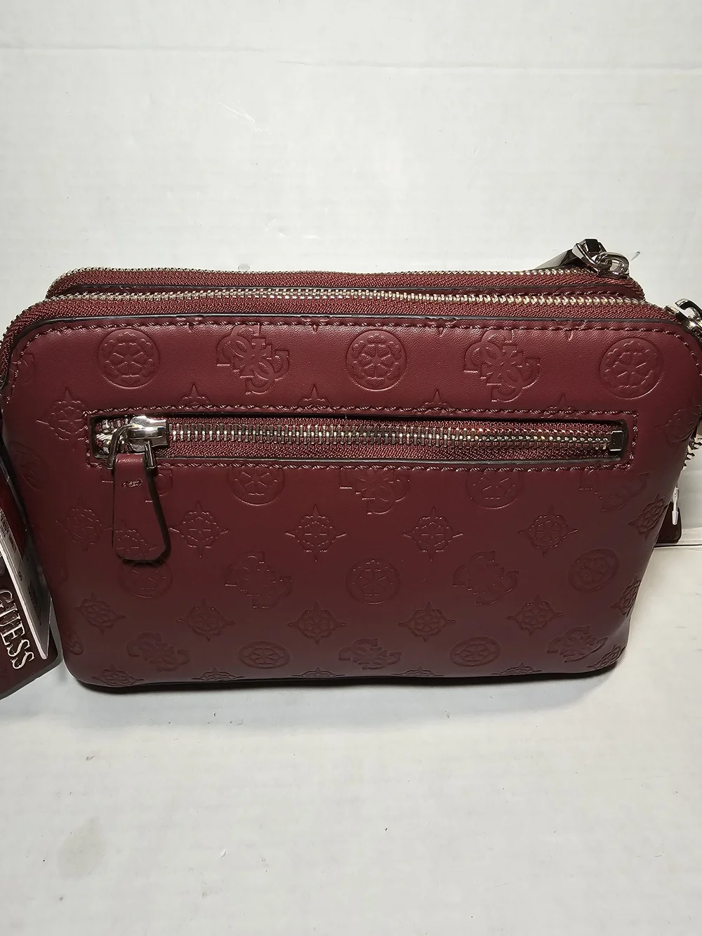 NEW NWOT RARE GUESS Ninnette Status Satchel Pine  Crossbody Handbag